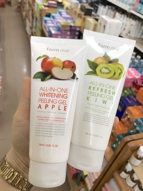 Tẩy Da Chết trắng Da FarmStay Peeling Gel 180ml - làm sạch mụn,cấp ẩm, trắng da | BigBuy360 - bigbuy360.vn