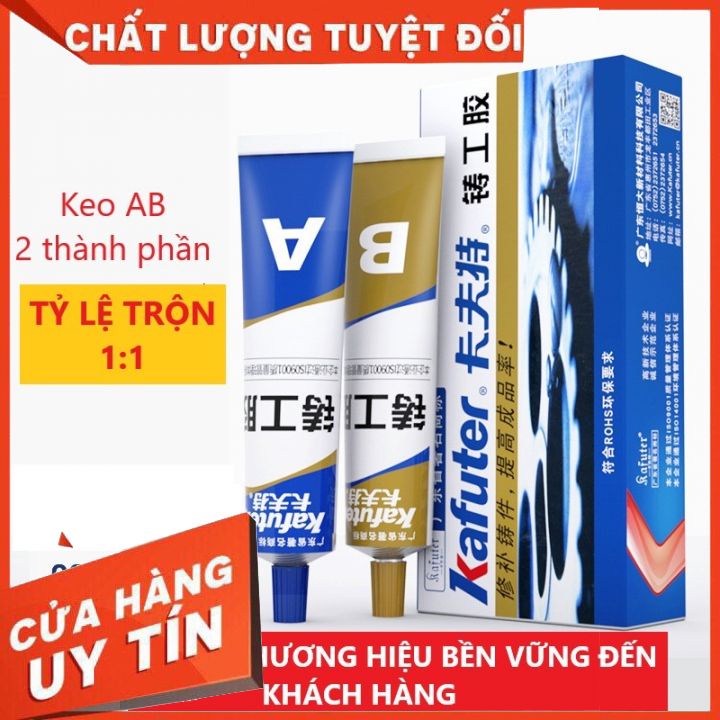 Keo chuyên dùng vá vết nứt, thủng kim loại. Keo dán sắt 2 thành phần AB, có khả năng chịu nhiệt tốt siêu bền, siêu chắc