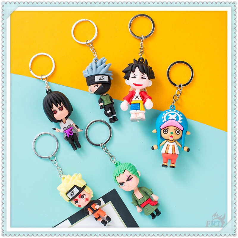 ✪ Naruto VS. Móc Khóa Hình Nhân Vật Hoạt Hình One Piece ✪ 1 Móc Khóa Hình Nhân Vật Sasuke Kakashi Luffy Zoro Chopper