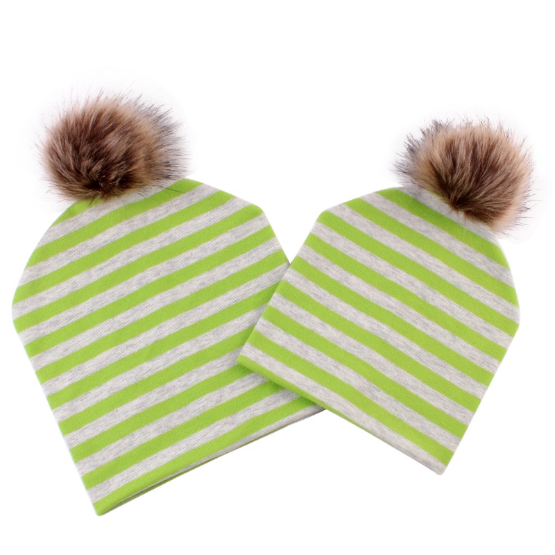 Mũ Beanie Cotton Có Cục Bông Lông Xù Giữ Ấm Mùa Đông Cho Bé Trai Và Bé Gái haha