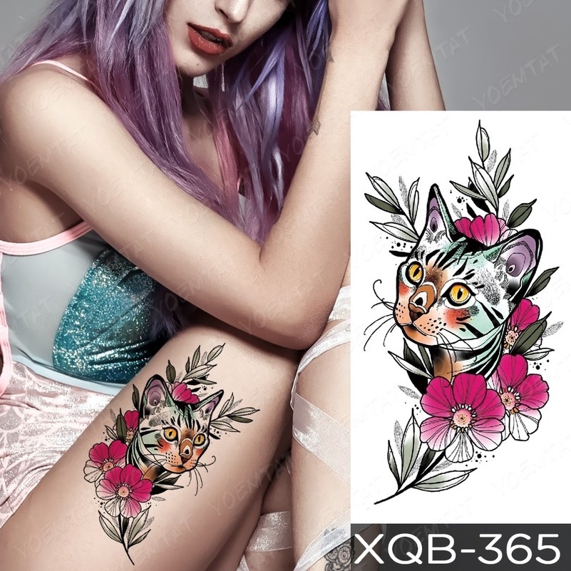Hình Xăm Dán Tạm Thời Chống Nước Hình Đại Bàng/Hổ/Hoa Hồng/Rắn/Rắn Độc Đáo Trang Trí Cánh Tay