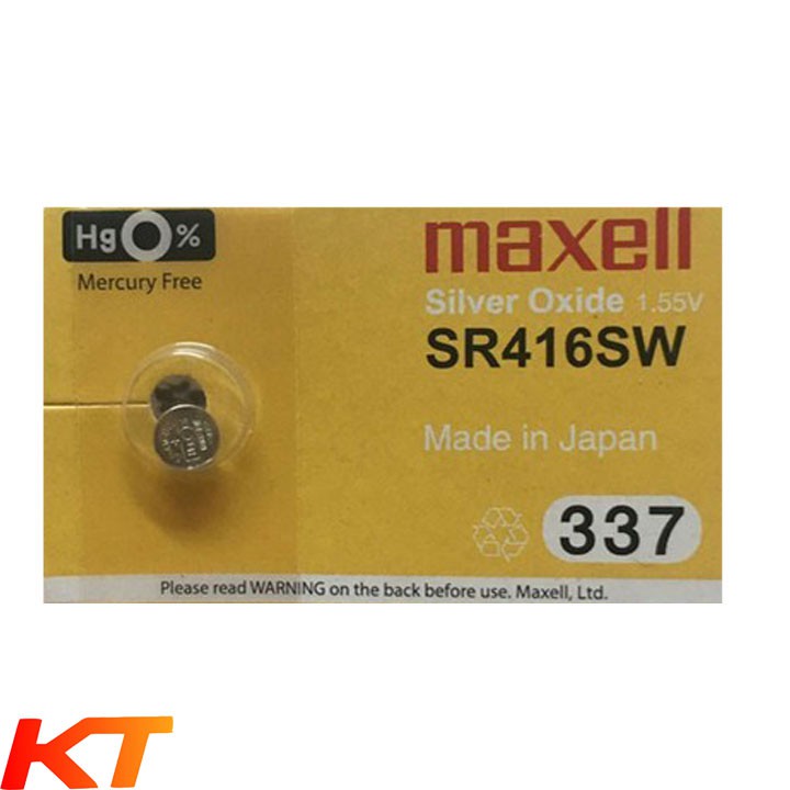 PIN SR416, SR416SW, 337 1.55V MAXELL PIN ĐỒNG HỒ( 2 Pin)