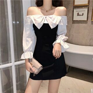 Đầm trễ vai nơ (ảnh thật sau cùng)