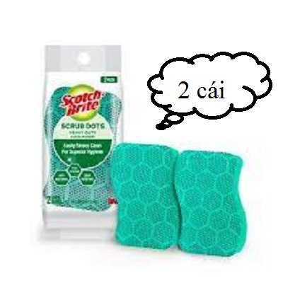 Cọ Rửa Hạt Mài Nổ Mút Siêu Sạch 3M™ Scotch-Brite®, 2 Miếng/Gói