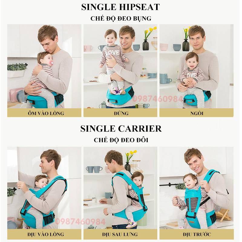 Địu ngồi chống gù lưng cho bé BabyLab-1