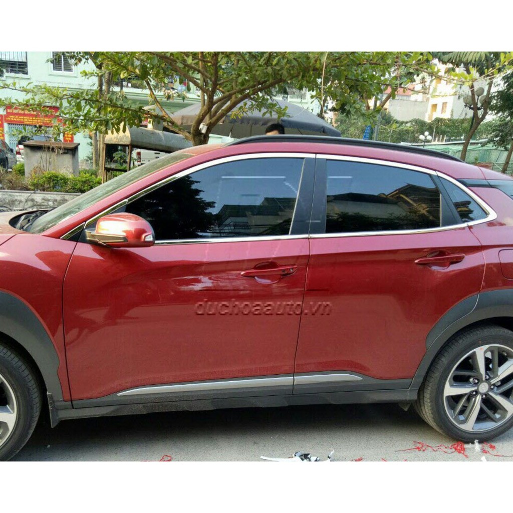 Nẹp Sườn Inox Xe Hyundai KONA 2018 2019 2020 2021 Cao Cấp, Kiểu dáng thể thao cá tính