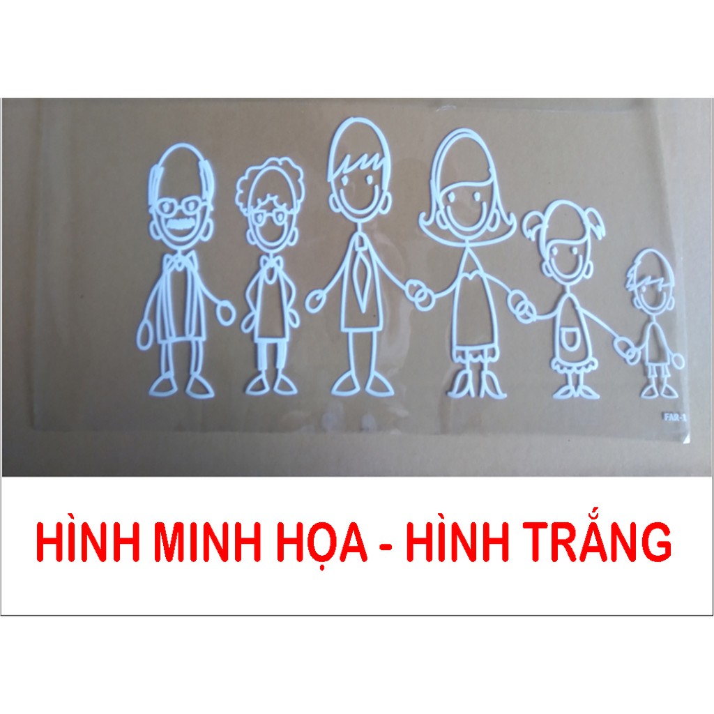 Sticker tem xe gia đình, xe 4 chỗ, xe 5 chỗ, xe 7 chỗ, xe SUV, xe bán tải nhiều mẫu.