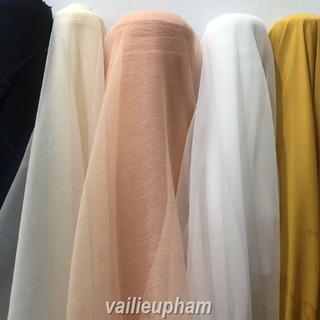 Vải Voan Xốp Loại Đẹp Dùng Làm Hoa Trang Trí, Váy Công Chúa Khổ 1.5m