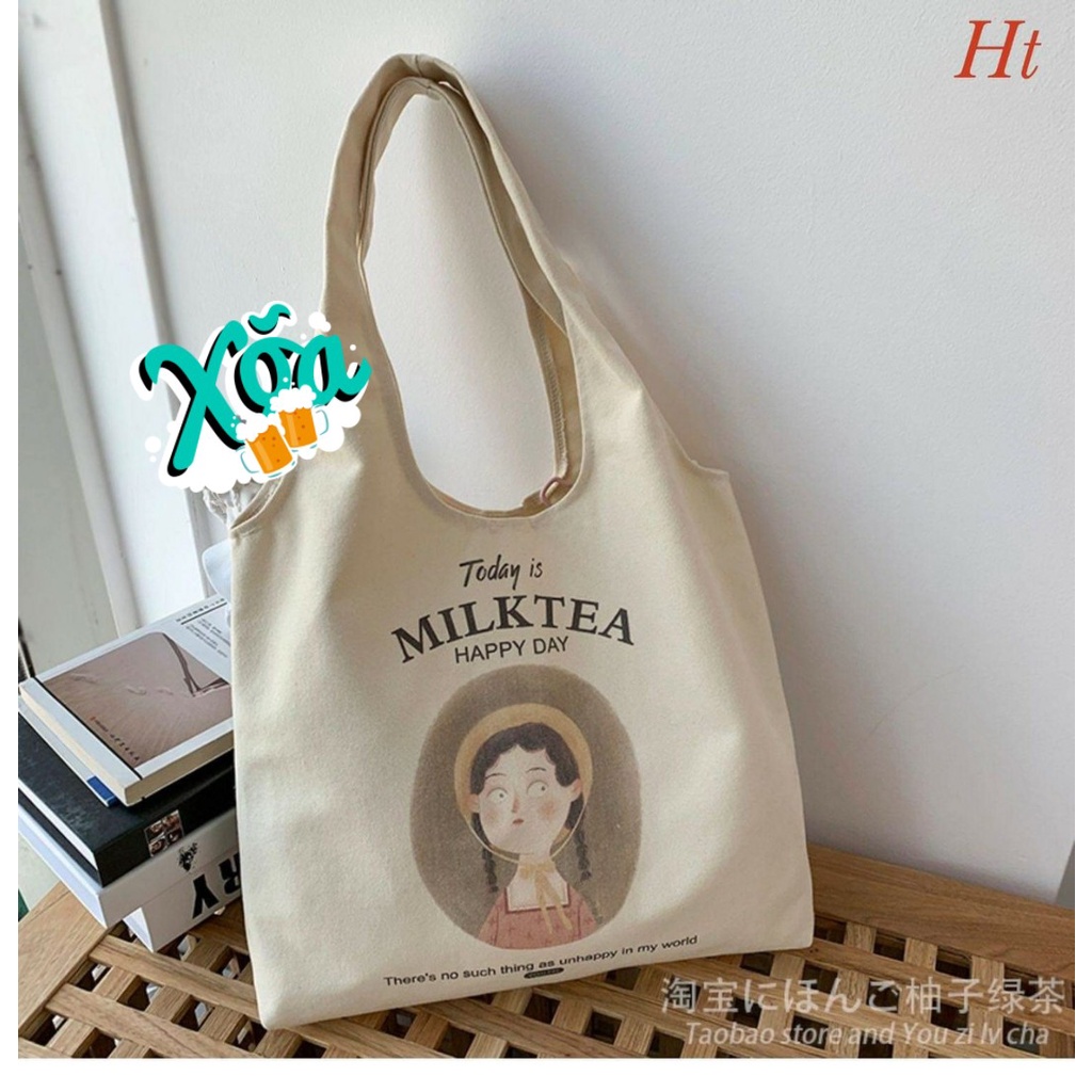 [FREESHIP, HÀNG HOT] TÚI QUAI TRÒN IN HÌNH CÔ GÁI PHONG CÁCH CỔ ĐIỂN ĐI HỌC ĐI CHƠI CỰC TEEN CỰC LẠ PHỐTHỜITRANG HOTTEEN