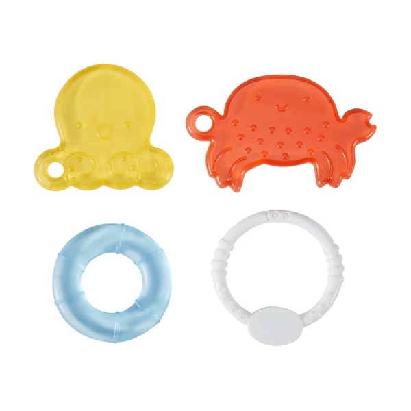 Bộ ngậm nướu Anko Water Filled Teethers bộ 3 chiếc kèm vòng giữ, chất liệu an toàn, dùng cho bé từ 3 tháng tuổi