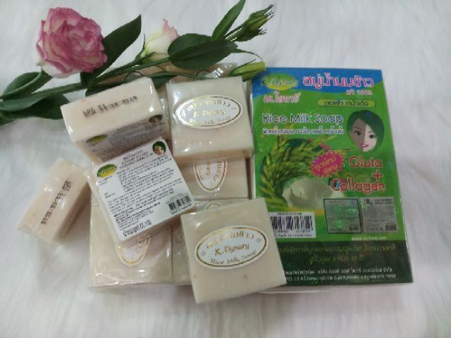 XÀ PHÒNG CÁM GẠO TRẮNG DA JAM  RICE MILK SOAP THÁI LAN DATE 2022