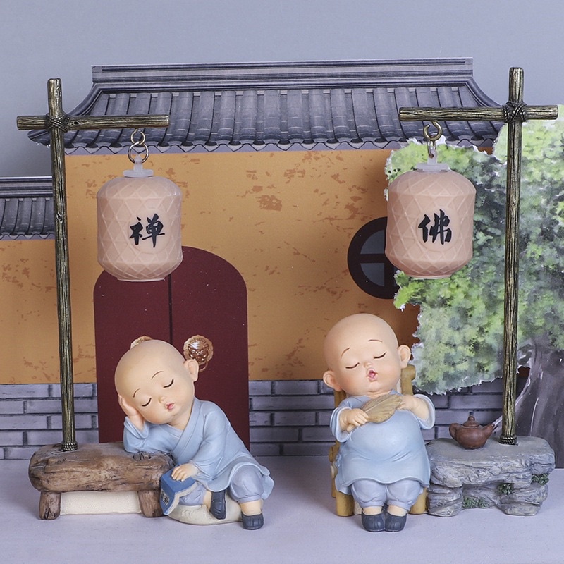 Bộ 2 chú tiểu đèn lồng