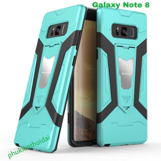 Ốp lưng Samsung Galaxy Note 8 chống sốc Iron Man cao cấp giá đỡ xem phim phụ kiện thời đại