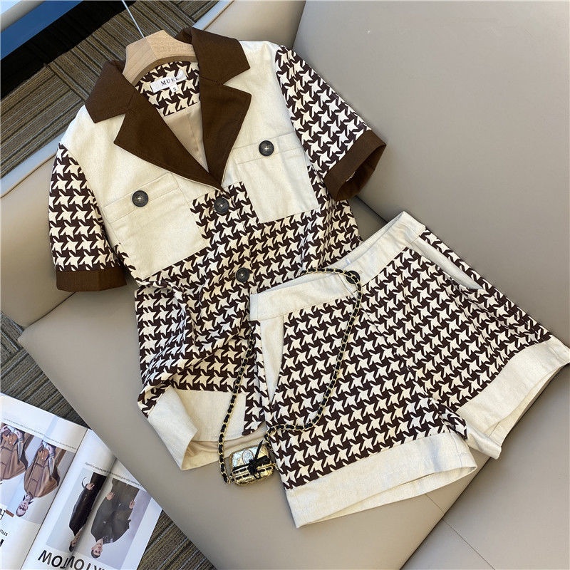 Set áo ngắn tay + quần short thời trang cho nữ