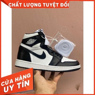 Giày Jordan 1 Cao Cổ Panda Đen trắng , giày jordan cao cổ , jordan 1 panda cao cổ