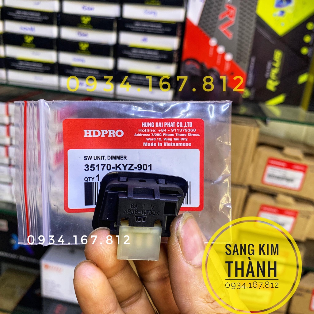 Công Tắc TẮT ĐÈN Xe VISION, WAVE RSX, WAVE ALPHA, BLADE Hàng Cao Cấp