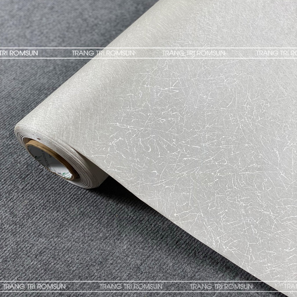 Giấy dán tường  decor phòng ngủ vân xước, Decal trang trí trang trí tường livestream khổ 1m2 màu trắng