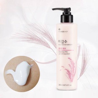 [Giảm giá Freeship từ 150k] Sữa tẩy trang trắng da The Face Shop Rice water bright cleansing lotion 200ml