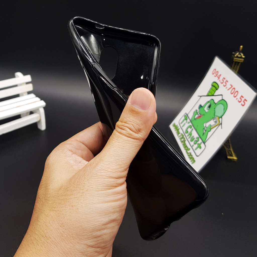 [Ảnh Thật] Ốp lưng OnePlus 6T Dẻo Màu Đen Sơn Bóng