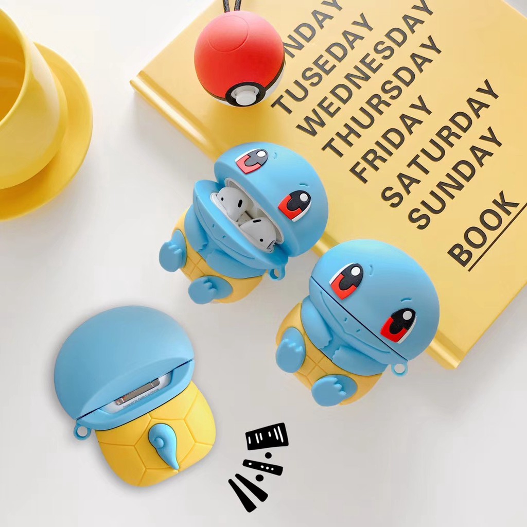 Vỏ bảo vệ hộp sạc tai nghe hình pokemon ngộ nghĩnh thích hợp cho Airpods 1 / 2