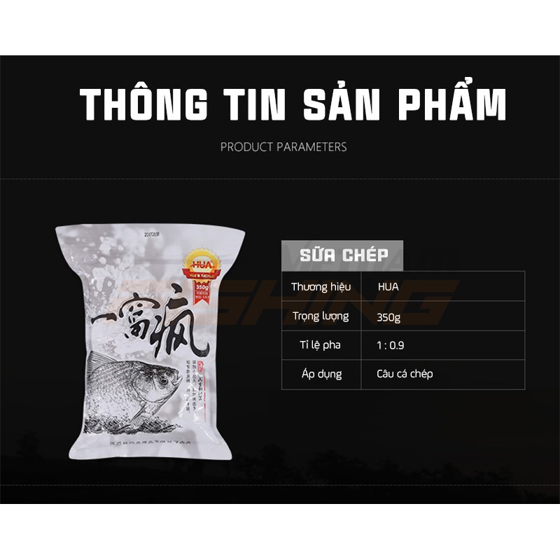 Mồi Hua Sữa Chép 350gr