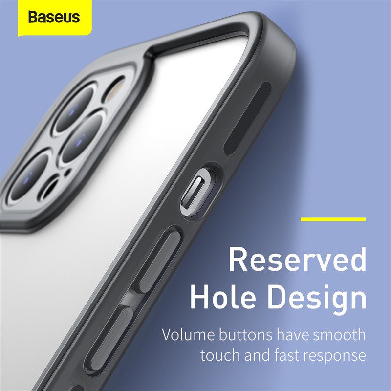 Ốp Điện Thoại Baseus Mềm Trong Suốt Bảo Vệ Toàn Diện Cho iPhone 12 Pro Max
