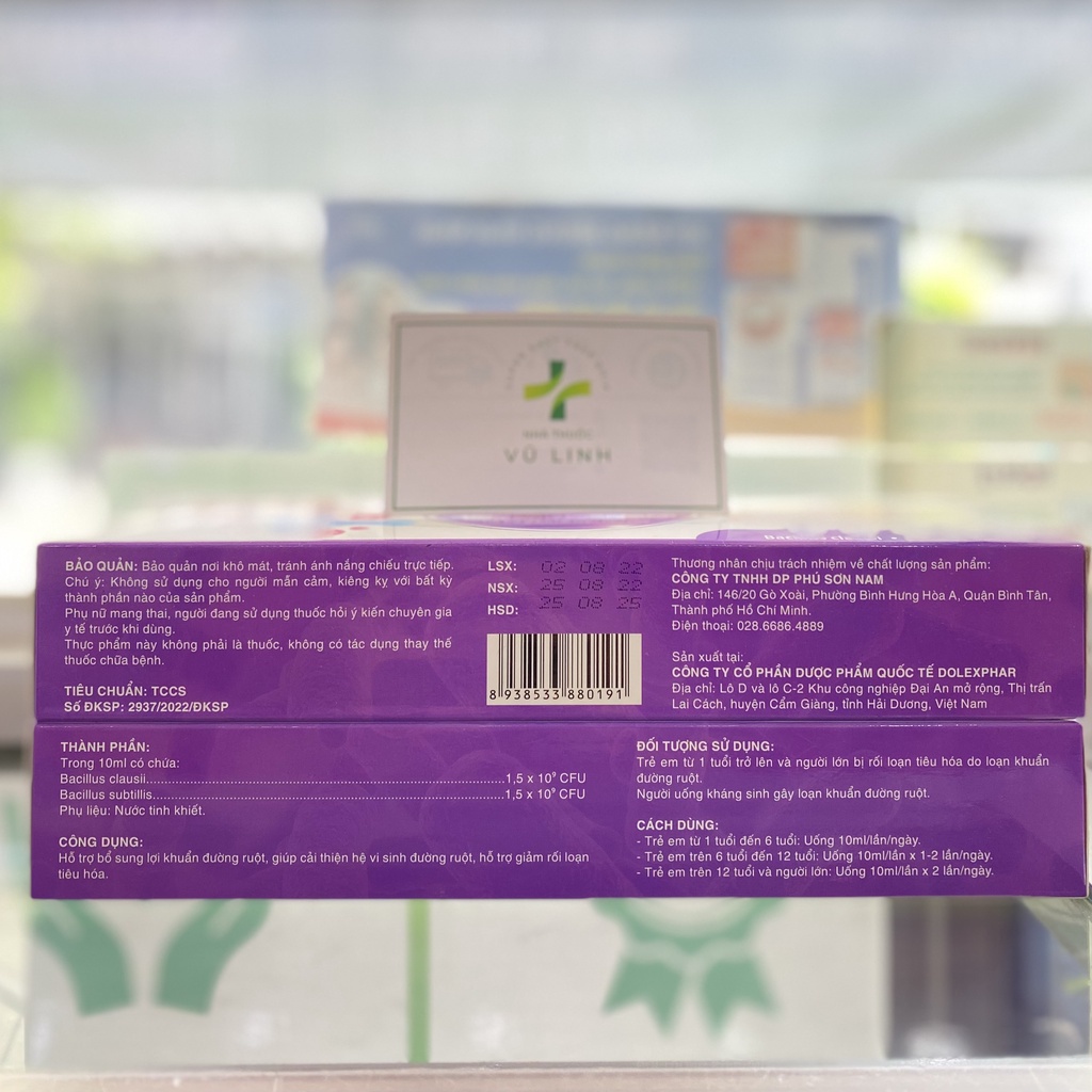 (CHÍNH HÃNG) ENTERO BIOTIC GOLD bổ sung lợi khuẩn đường ruột, giảm rối loạn tiêu hóa (Hộp 20 ống 10ml)