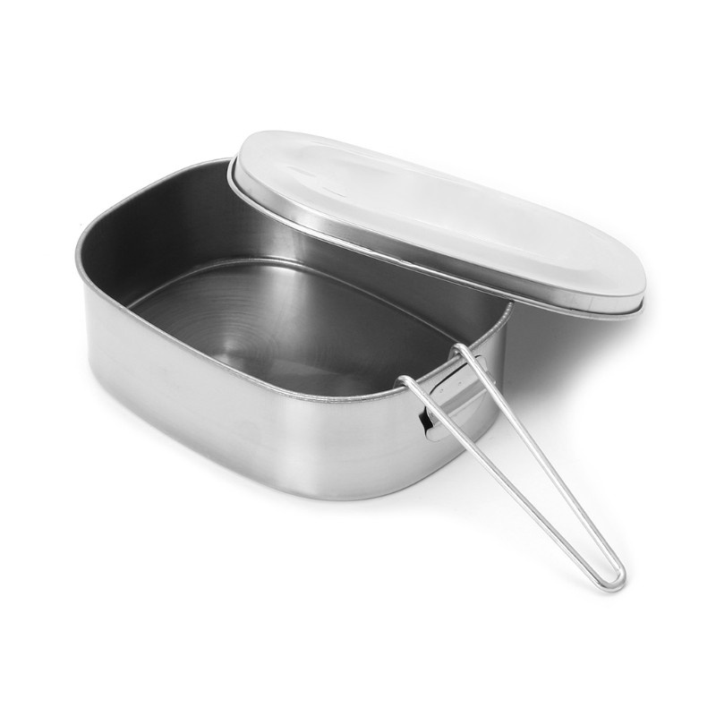 Hộp cơm hình vuông 1 / 2 tầng bằng thép không gỉ tiện dụng
