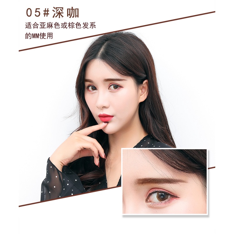 Bút kẻ lông mày MISHITI 5 màu sắc tùy chọn thiết kế hai đầu chống thấm nước lâu trôi 30g