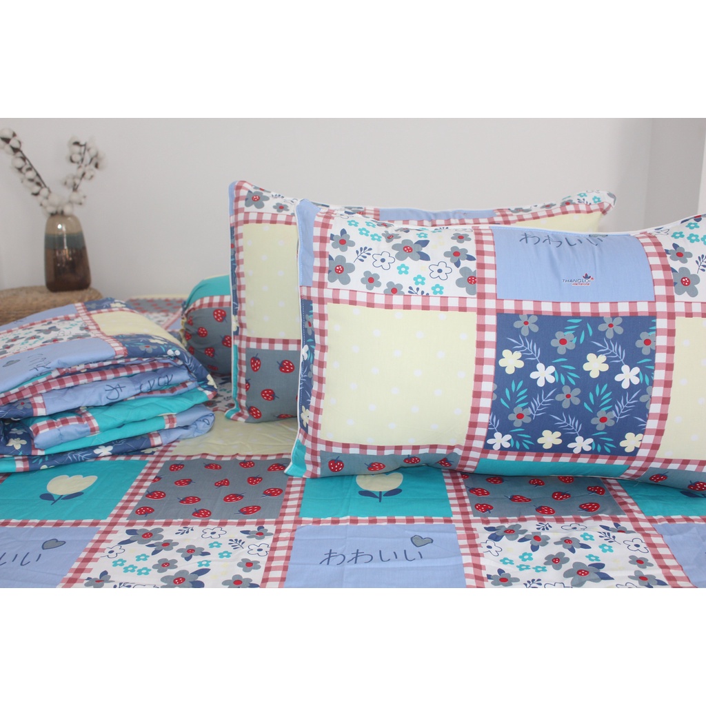 Bộ drap 4 món Cotton Thắng Lợi- Mẫu Hoa Nhí Mùa Hè