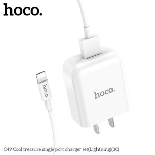 Bộ củ sạc IP⚡FS50K⚡ Bộ sạc Hoco C49 1M cho tablet táo,IP5 đến 11 Pro Max
