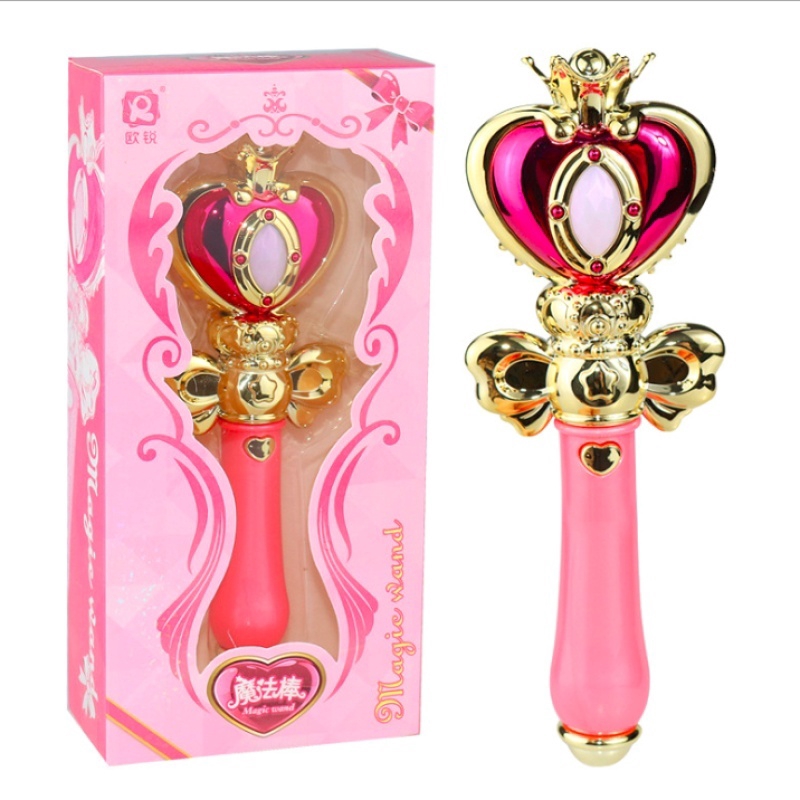 Sailor MOON Magic Wand Stick Rob Cosplay Nhiều Âm thanh & Đèn 19cm