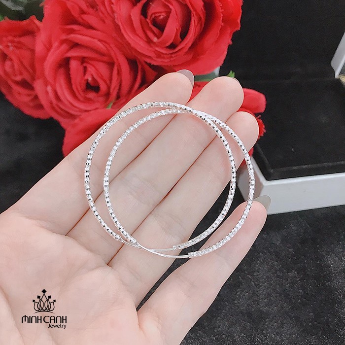 Bông Tai Vòng Tàu Tròn Bằng Bạc - Minh Canh Jewelry
