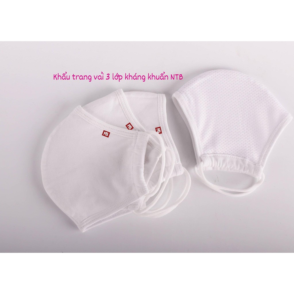 [NTB] Khẩu Trang Vải Kháng Khuẩn 3 Lớp 100% Cotton. Tái sử dụng 30 lần | BigBuy360 - bigbuy360.vn