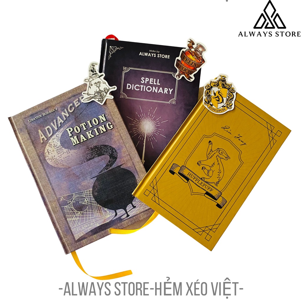 Combo thủ khoa gồm sổ Spell Độc dược và sổ tay in tên cá nhân phong cách Harry Potter