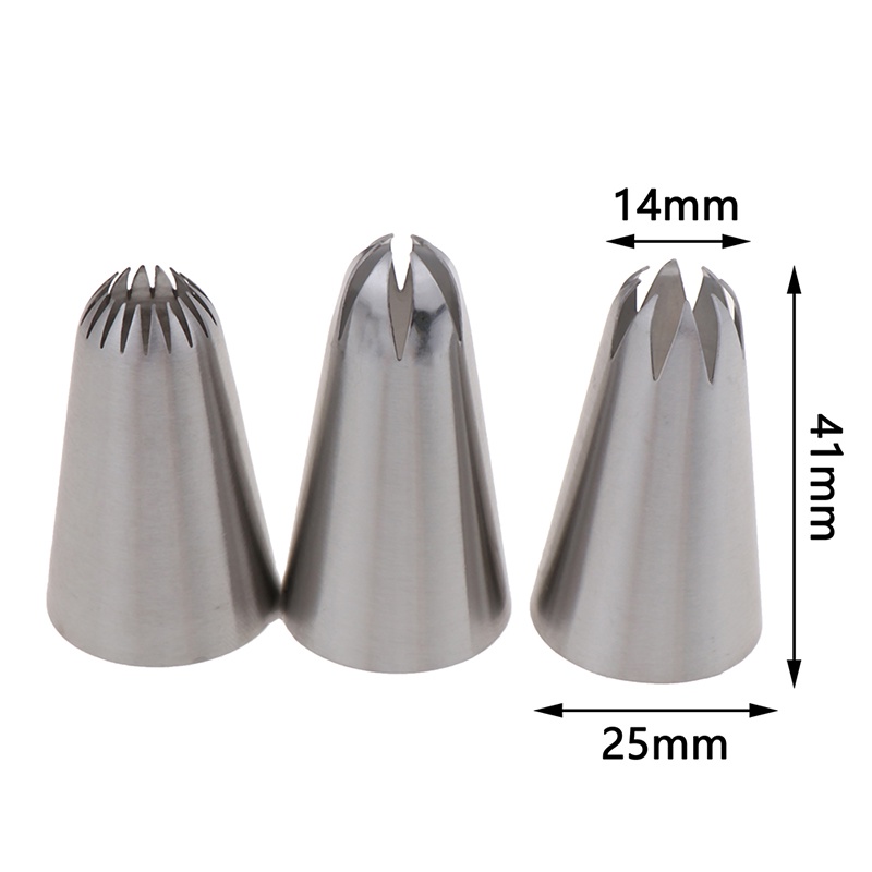 Set 2 Đầu Bắt Kem Trang Trí Bánh Bằng Thép Không Gỉ