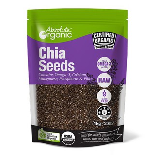 Hạt Chia Giảm Cân Absolute Organic Bịch 1kg - Australia