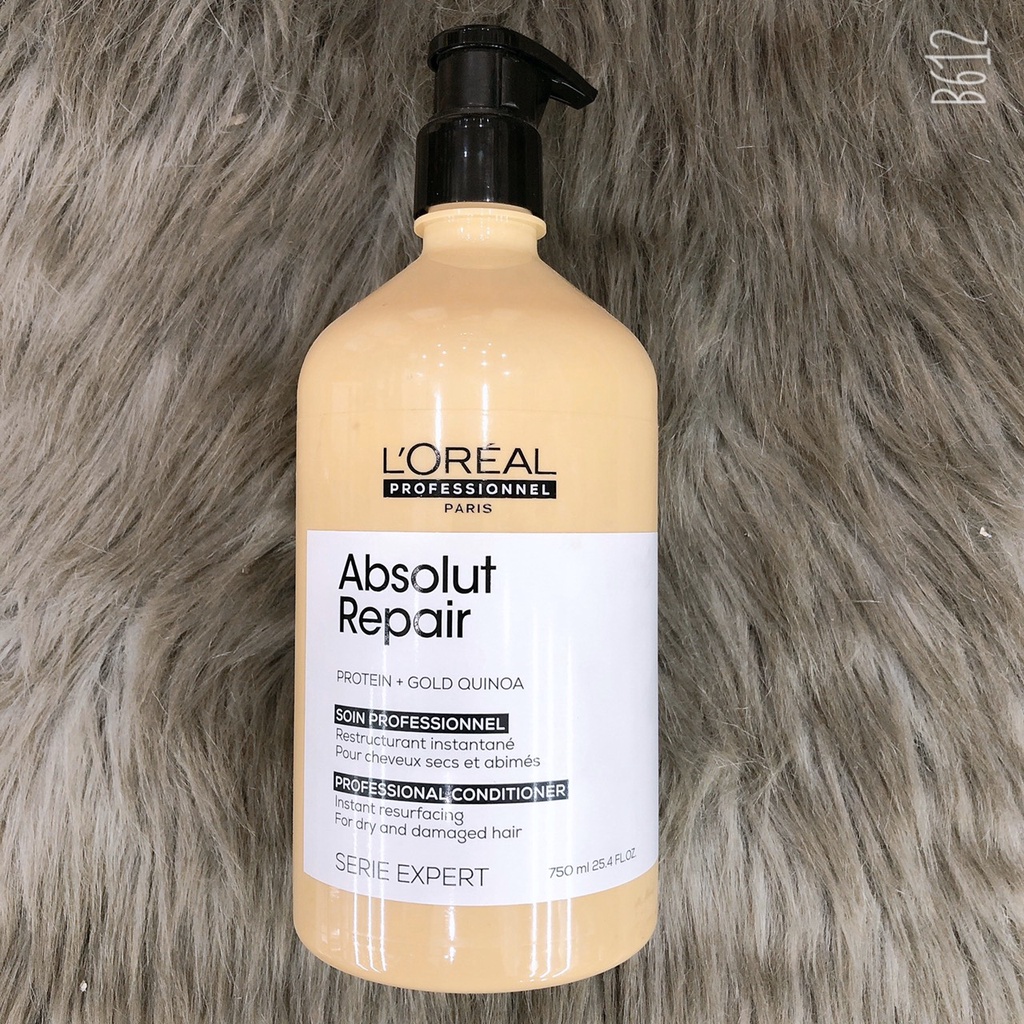 ( Mẫu mới nhất ) Bộ gội xả chăm sóc tóc hư tổn LOreal Absolut Repair