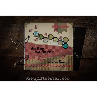 Scrapbook chủ đề bé gái - con gái yêu của bố mẹ