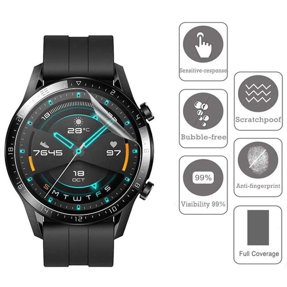 Bộ 3 miếng dán màn hình HD trong suốt siêu mỏng cho Huawei Watch GT2 / GT Active 46mm