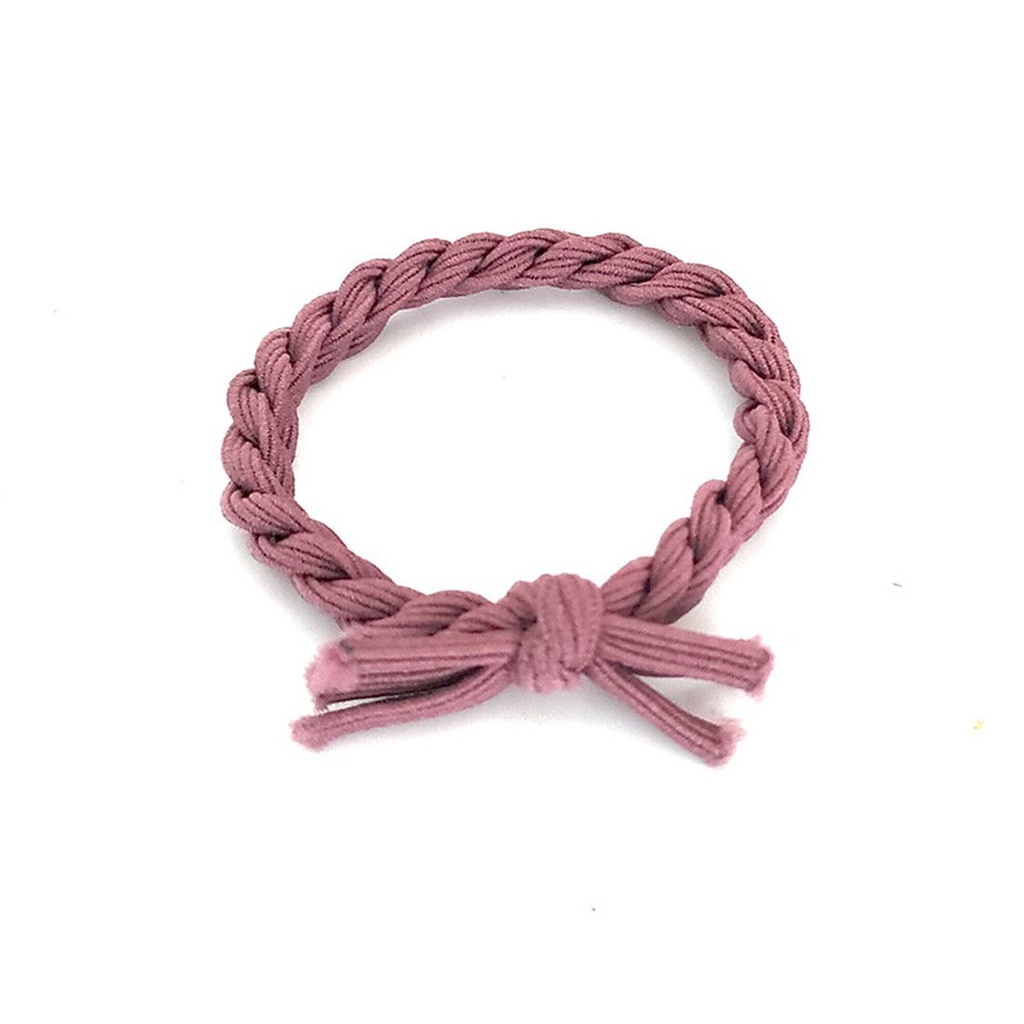 Dây buộc tóc bện thủ công thắt nút dày có độ co giãn cao thời trang dành cho nữ