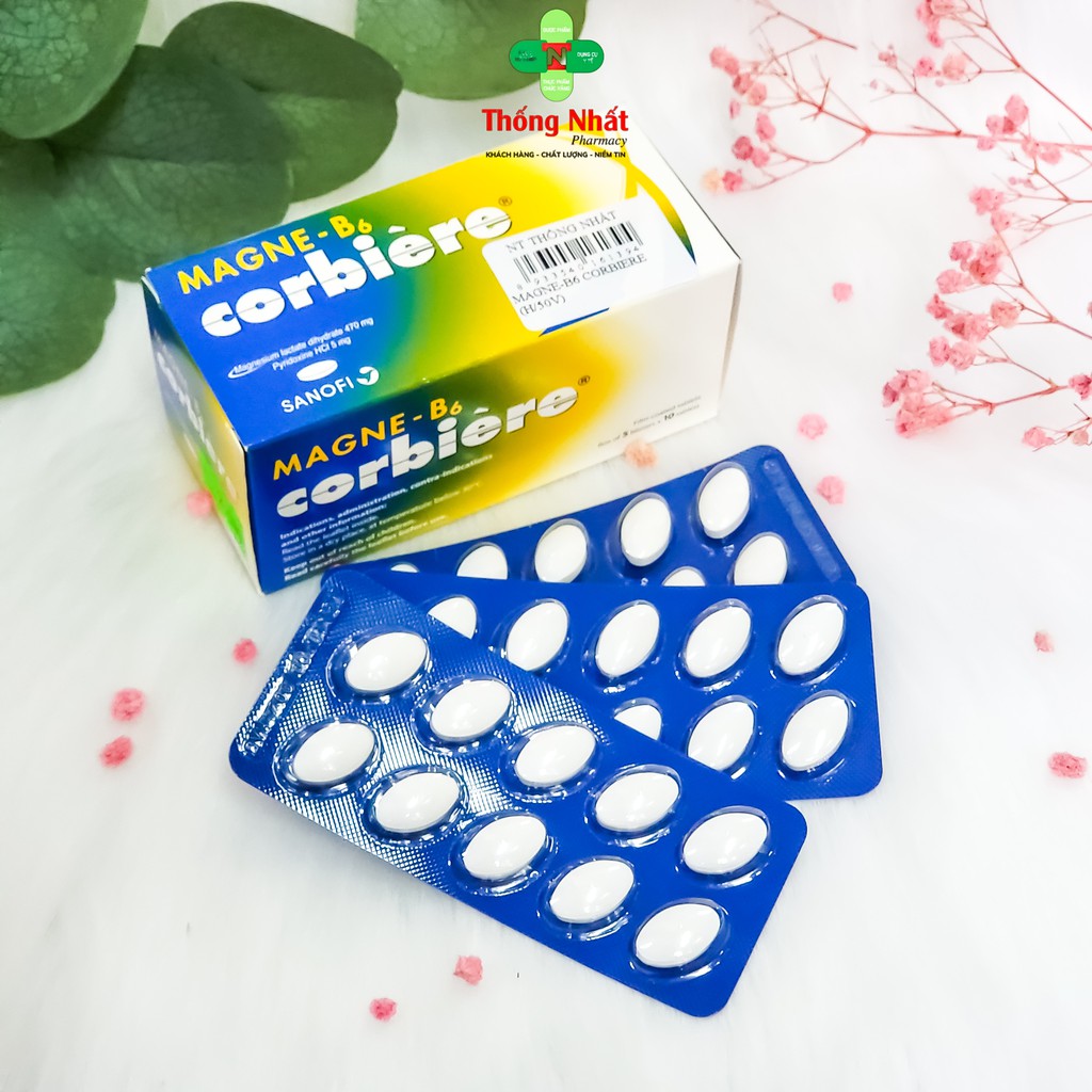 Giảm căng thẳng, rối loạn giấc ngủ Sanofi Magne B6 Corbiere hộp 50 viên