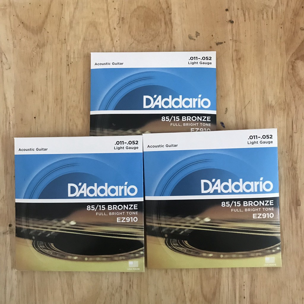 (Hot Sale) Dây Đàn Guitar Acoustic D'Addario EZ910 [Size 11] - Tặng kèm pick gảy