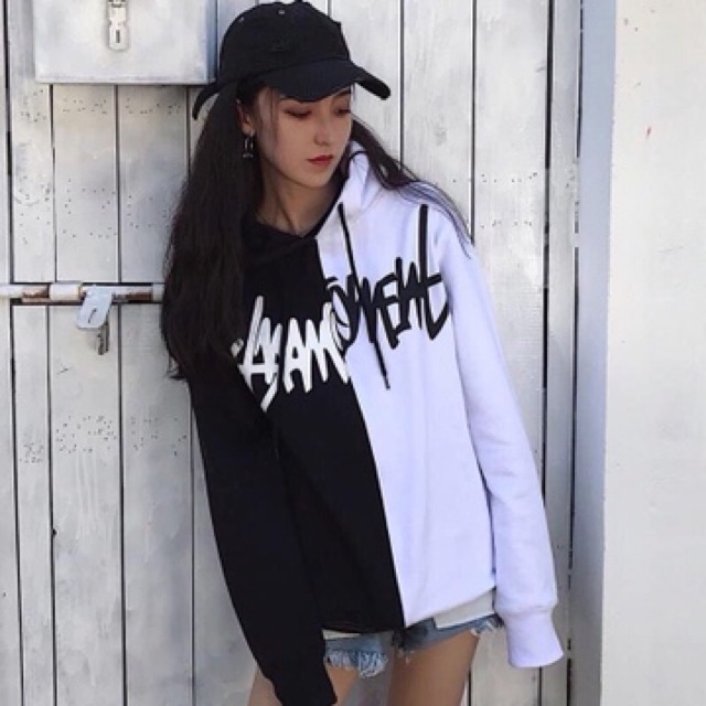 Áo Hoodie Phối Màu Có Chữ 2 mặt | BigBuy360 - bigbuy360.vn