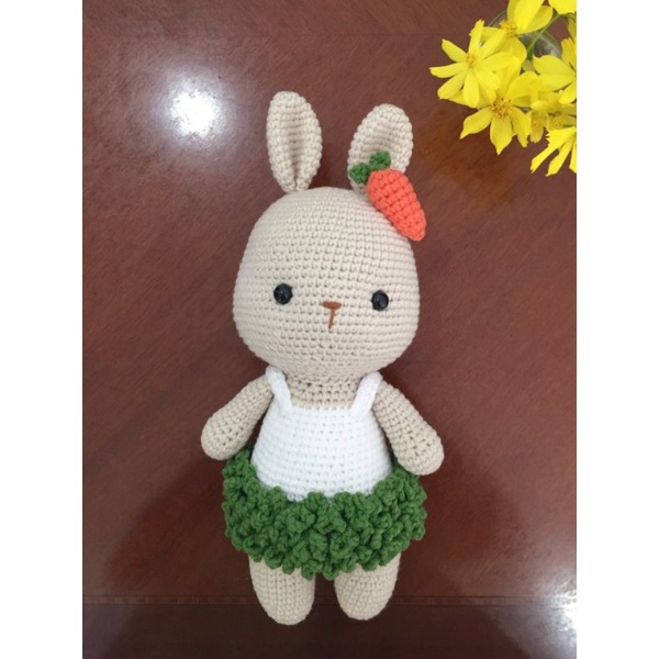 Thỏ carot bằng len - Thỏ nhồi bông – Carrot Bunny Amigurumi