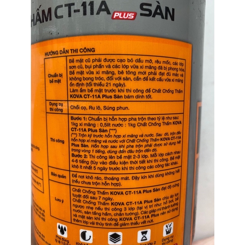 Chống thấm sàn KOVA CT-11A lon 1kg