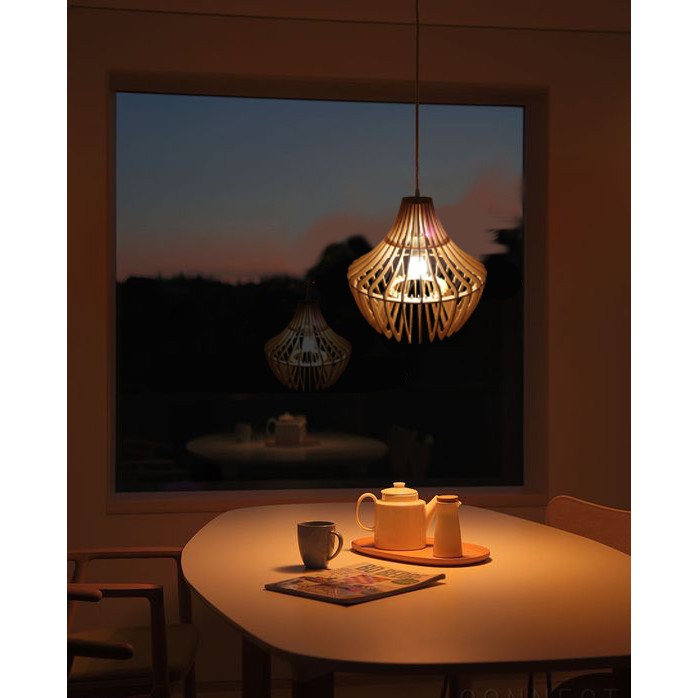 Đèn gỗ trang trí , đèn trang trí, đèn thả trần, đèn decor phòng ngủ bằng gỗ cao cấp LP0861 (Màu Gỗ)
