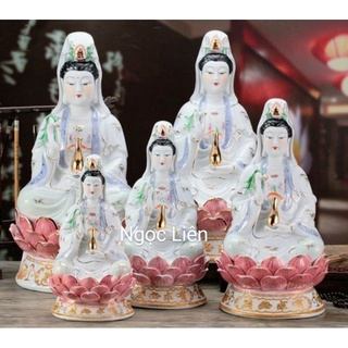Tượng thờ Mẹ Quan Âm sứ trắng nhiều size