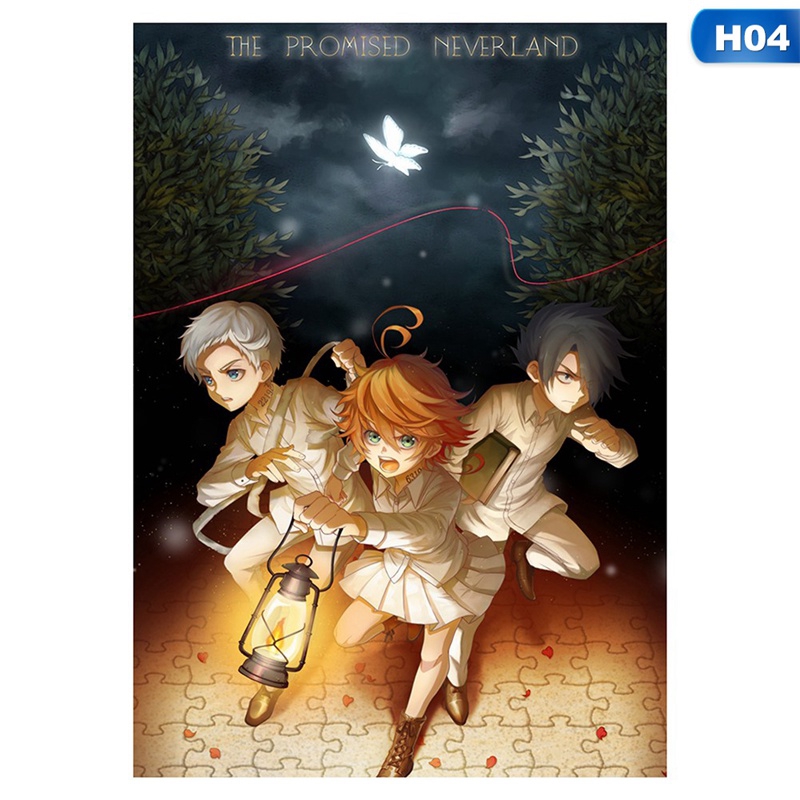 flowersqueen Áp phích phim hoạt hình Promised Neverland 9 thiết kế