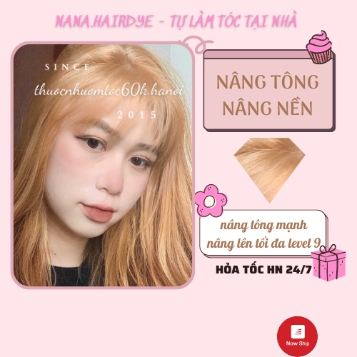 Thuốc nhuộm nâng tông tóc, nâng nền tóc, nâng tông mạnh, nâng tông nhẹ kèm trợ dưỡng găng tay